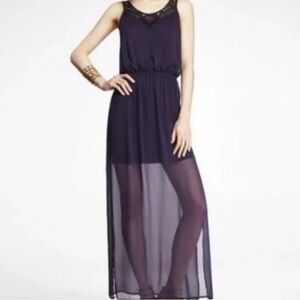 Express Sleeveless Maxi Dress in Deep Purple